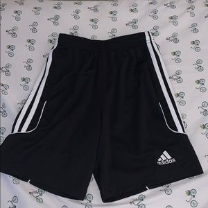 Adidas 3 strips black shorts